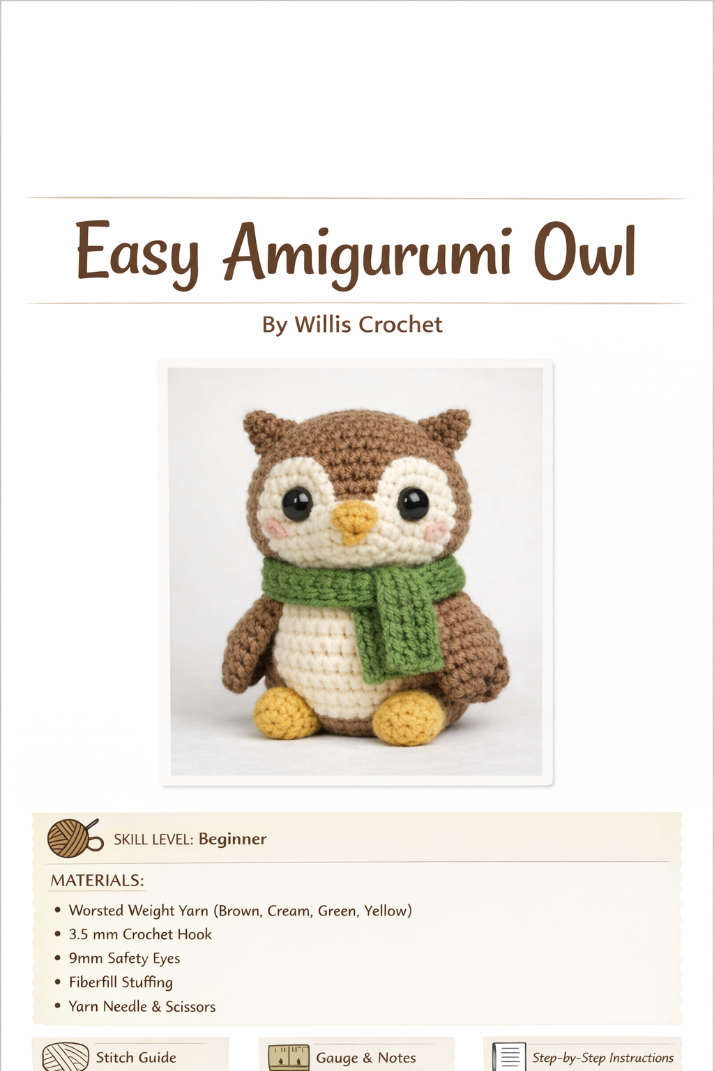 Woodland Friends Amigurumi Crochet Pattern Bundle โ 3 Patterns, Instan ...